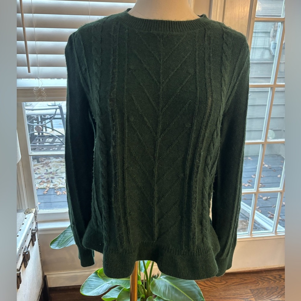 Emerald Green Tulip Hem Sweater
